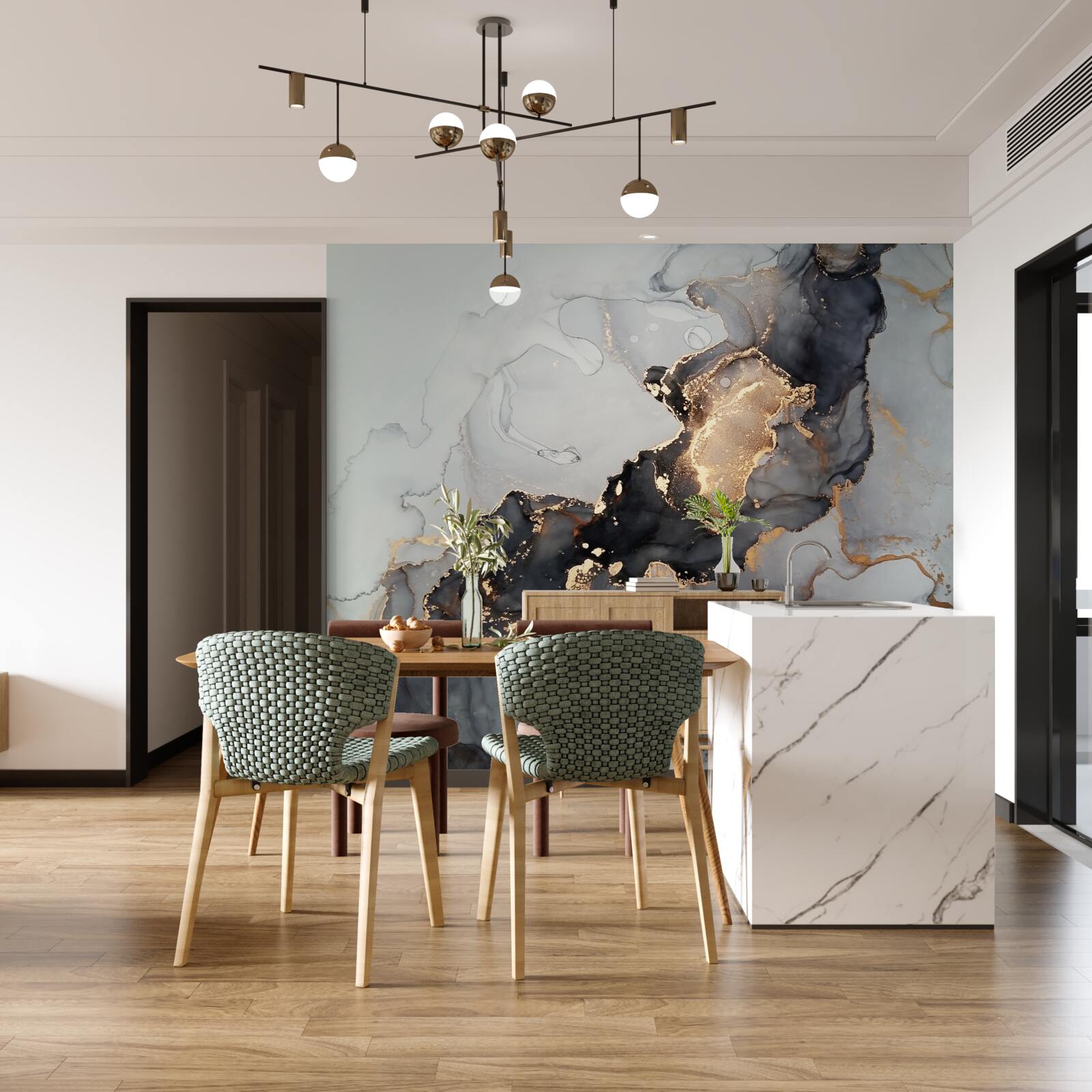 Fototapeten Elegantes graues und schwarzes Hintergrund mit luxuriösem Aussehen