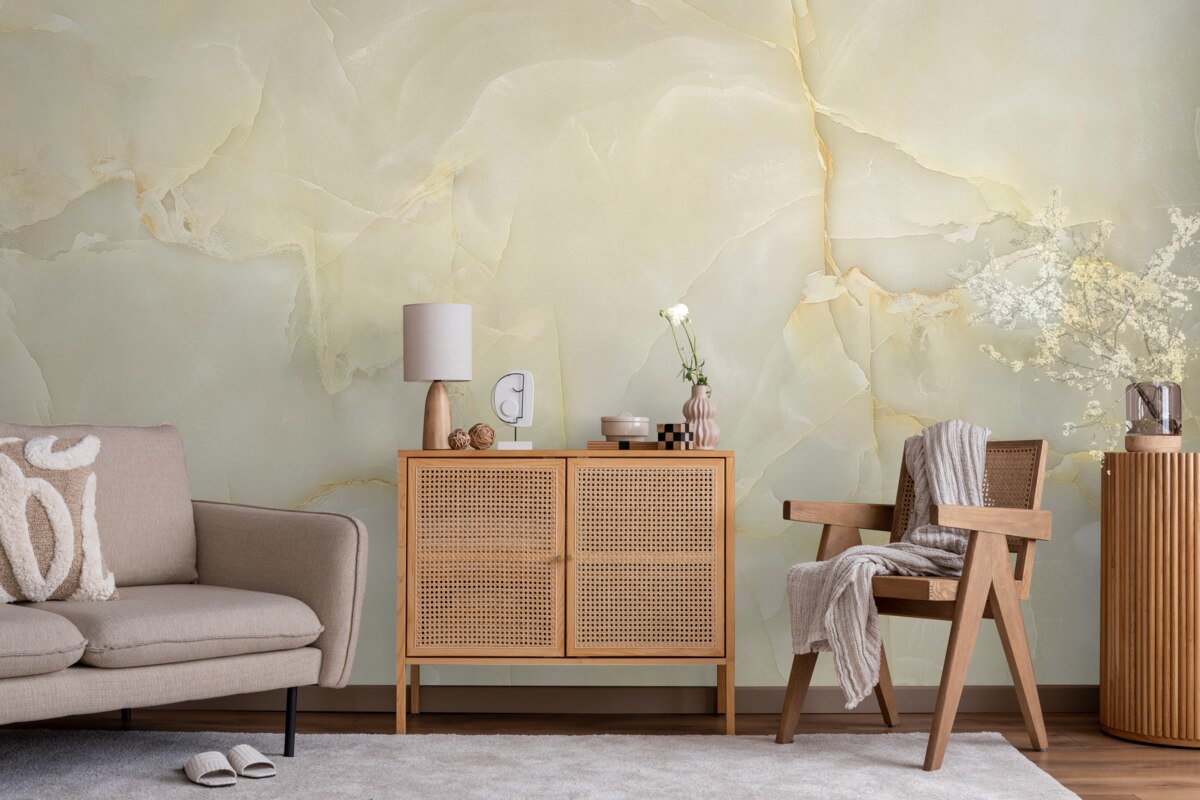 Fototapeten Beige Porzellanfliesen in Beige
