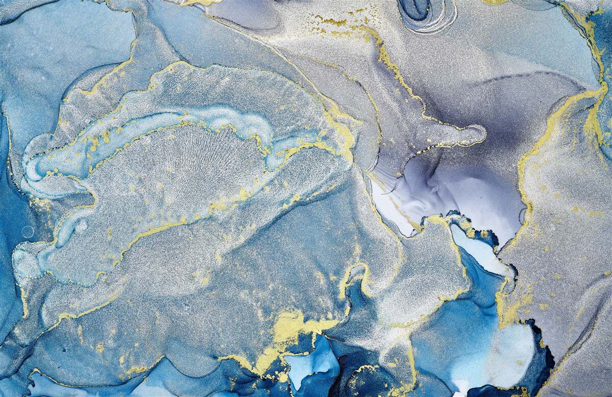 Fototapeten Blauer Ozean in Abstraktion