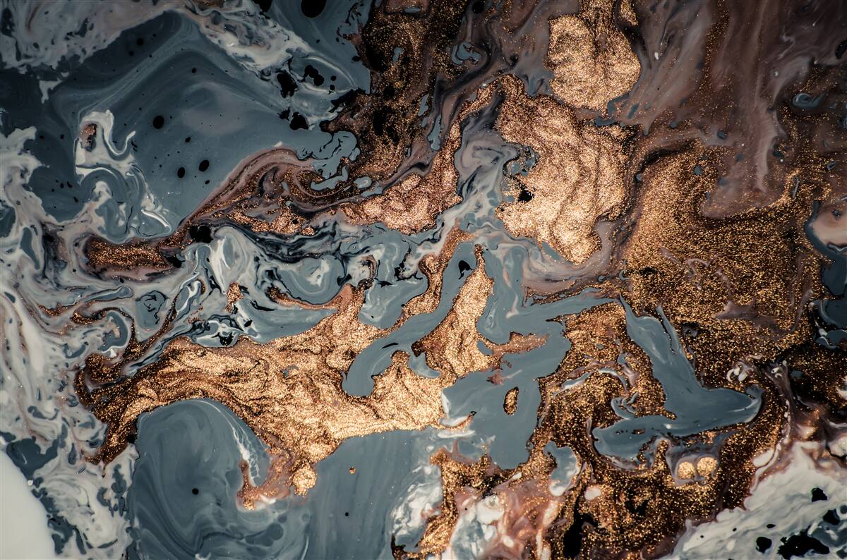 Fototapeten Kondensierter goldener Trank
