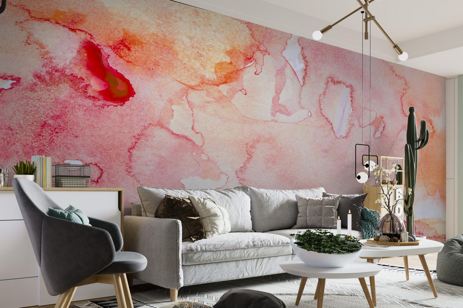 Fototapeten Aquarell Hintergrund des Bettes