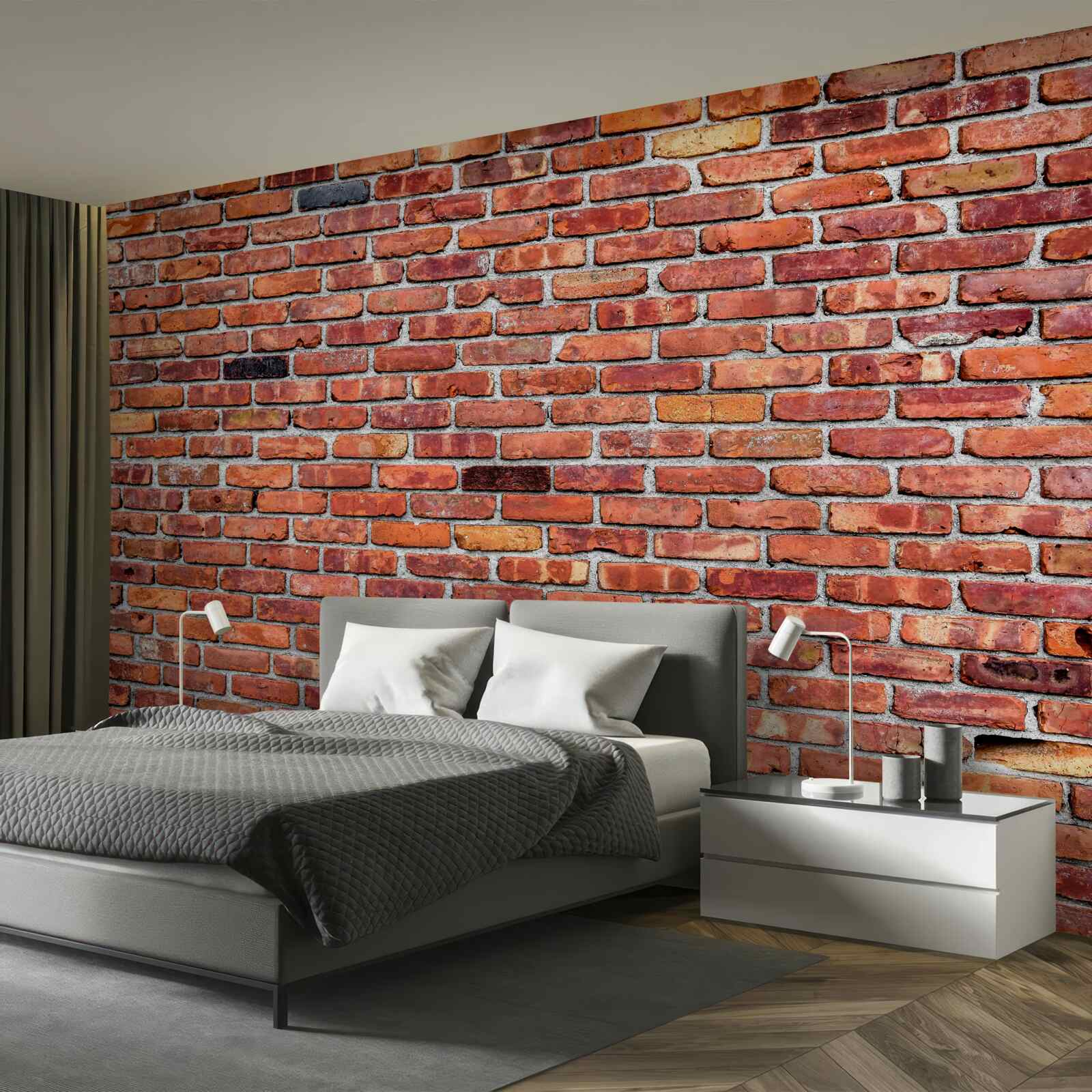 Fototapeten Eine Wand aus alten Ziegeln