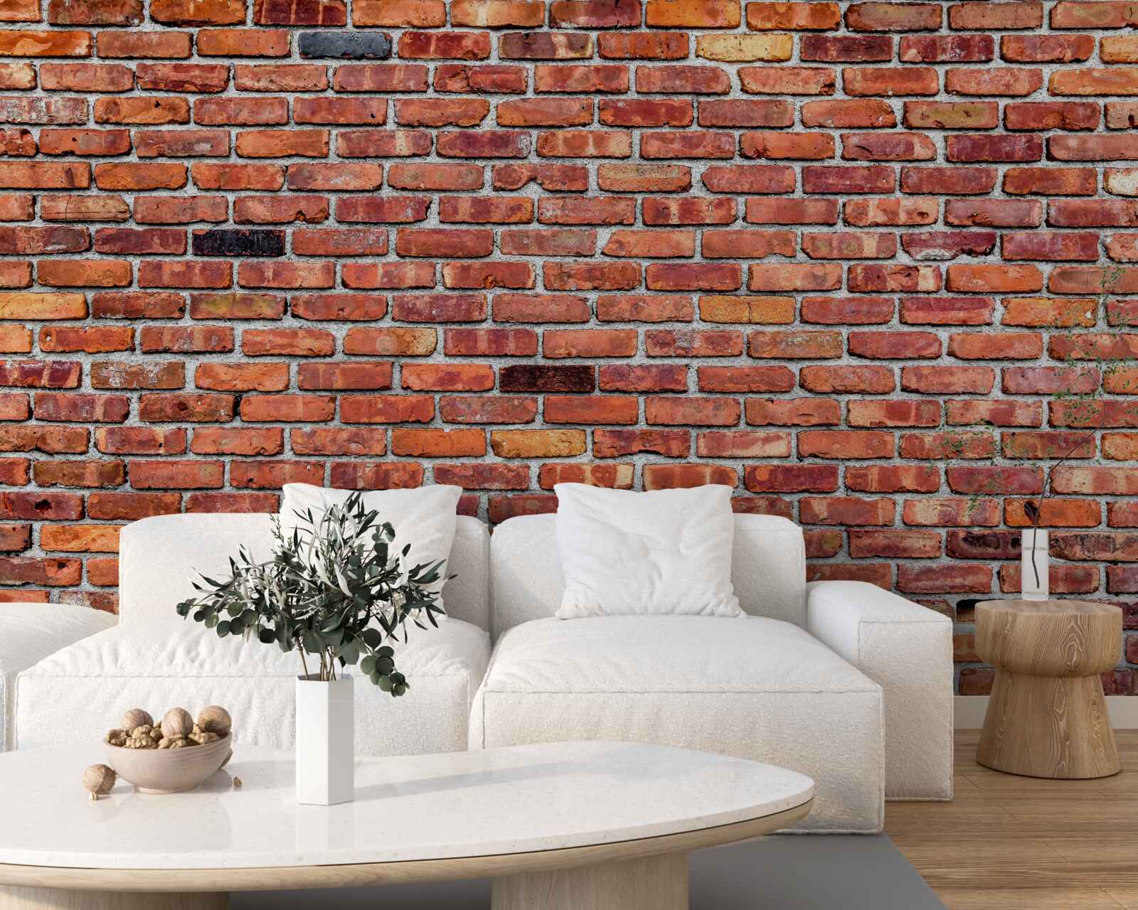 Fototapeten Eine Wand aus alten Ziegeln