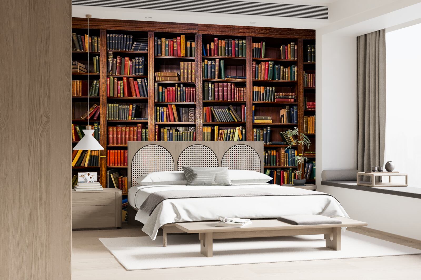 Fototapeten Eine reiche Bibliothek mit Büchern