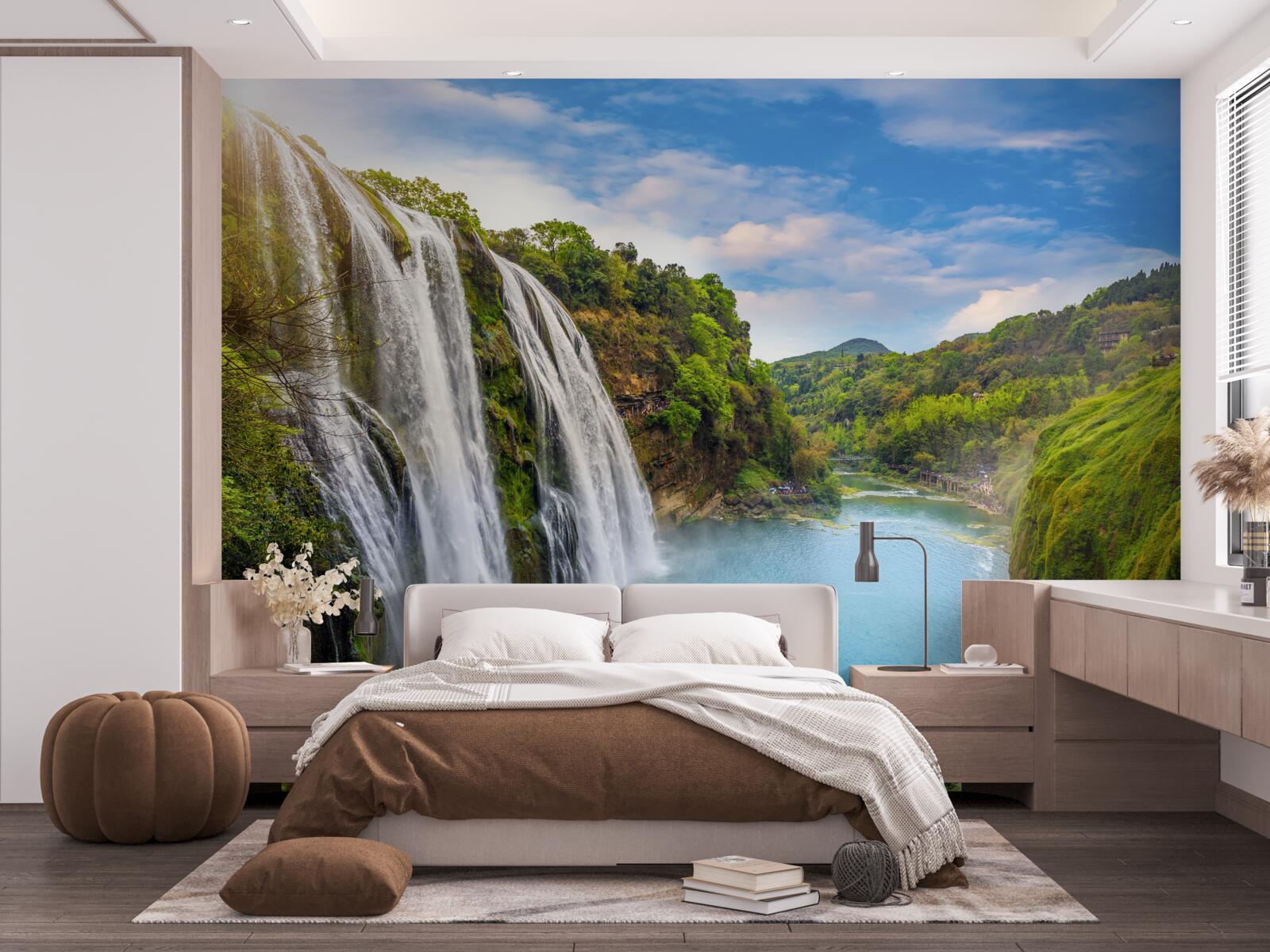 Fototapeten Mächtiger Huangguoshu -Wasserfall