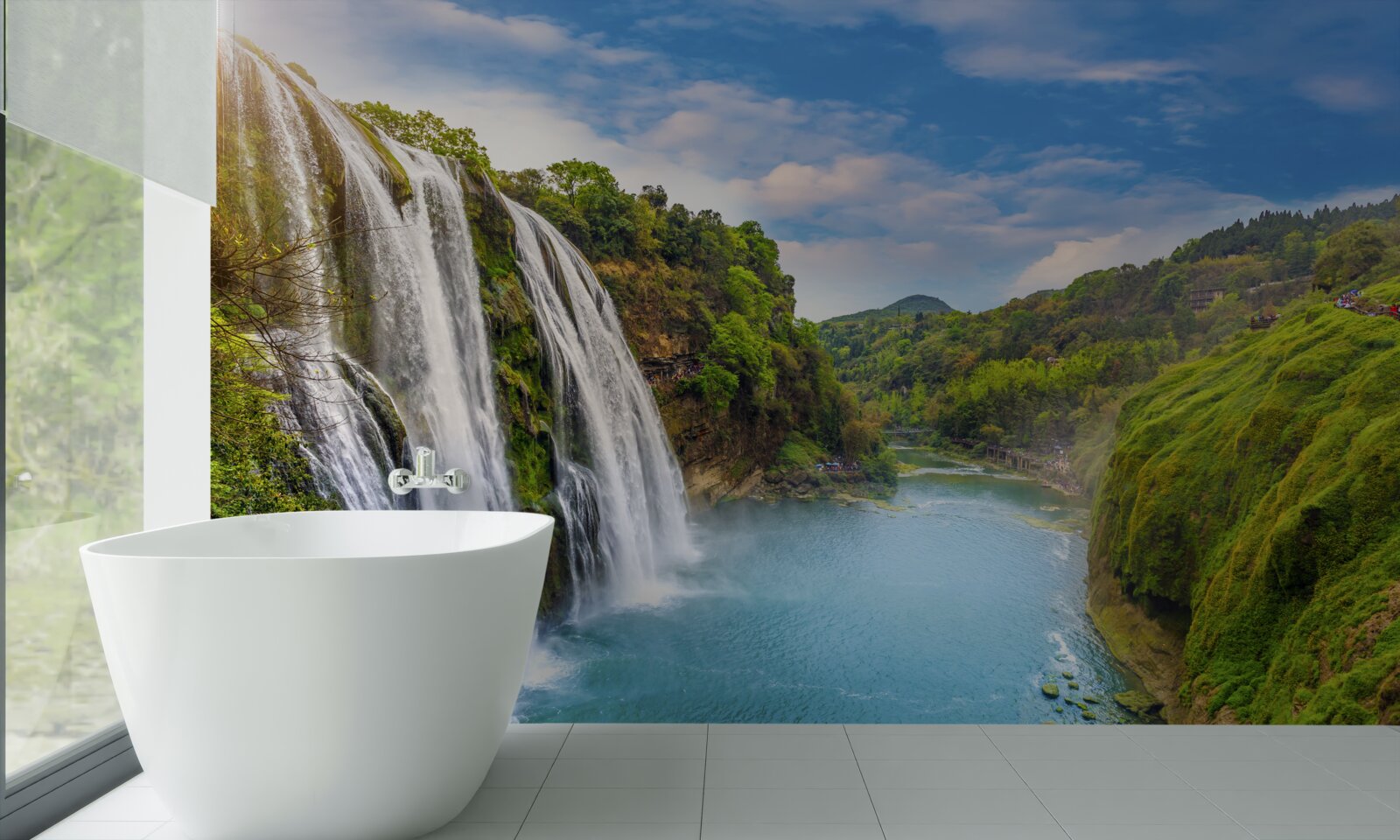 Fototapeten Mächtiger Huangguoshu -Wasserfall