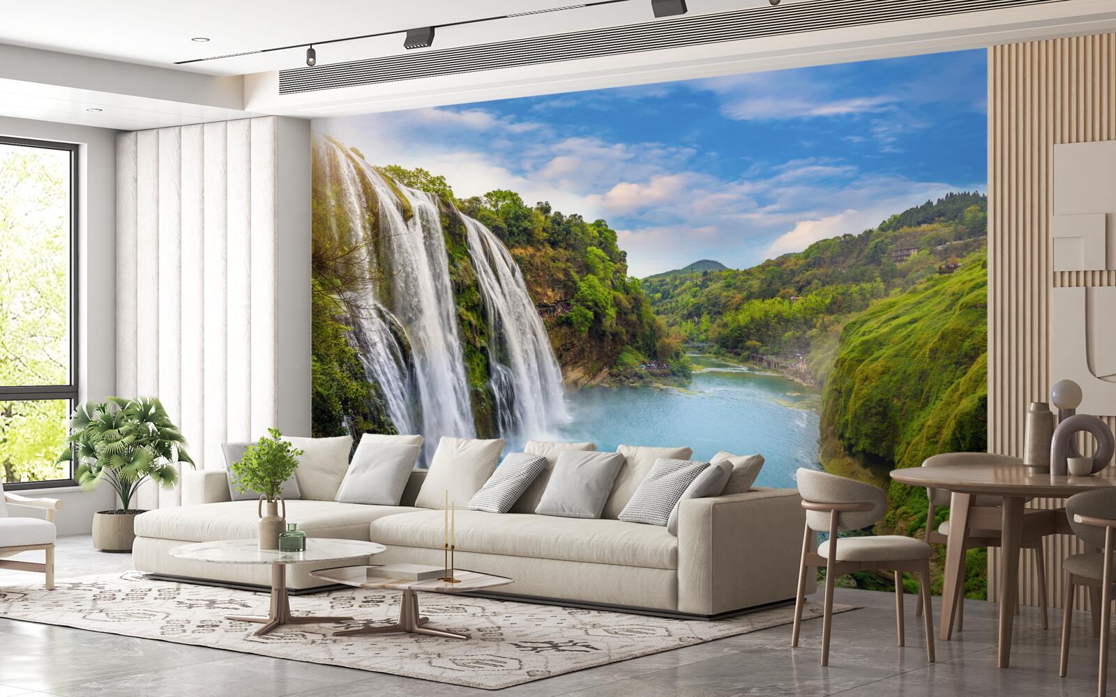 Fototapeten Mächtiger Huangguoshu -Wasserfall