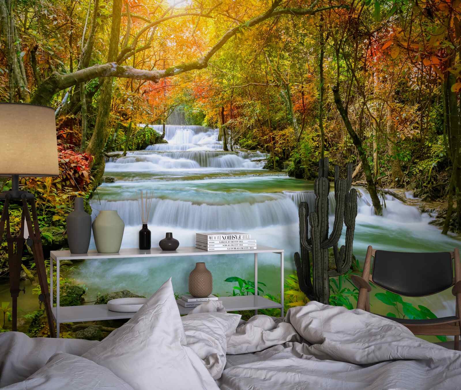 Fototapeten ein majestätischer Wasserfall in der Natur