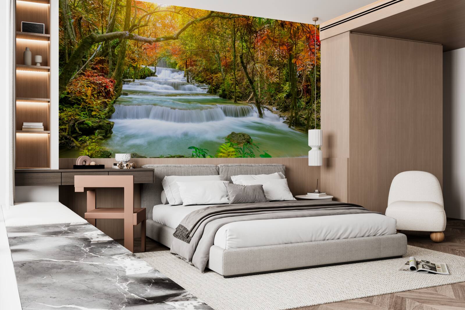 Fototapeten ein majestätischer Wasserfall in der Natur