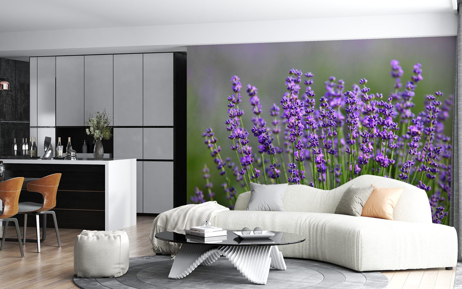 Fototapeten Lavendel-lila Farbe