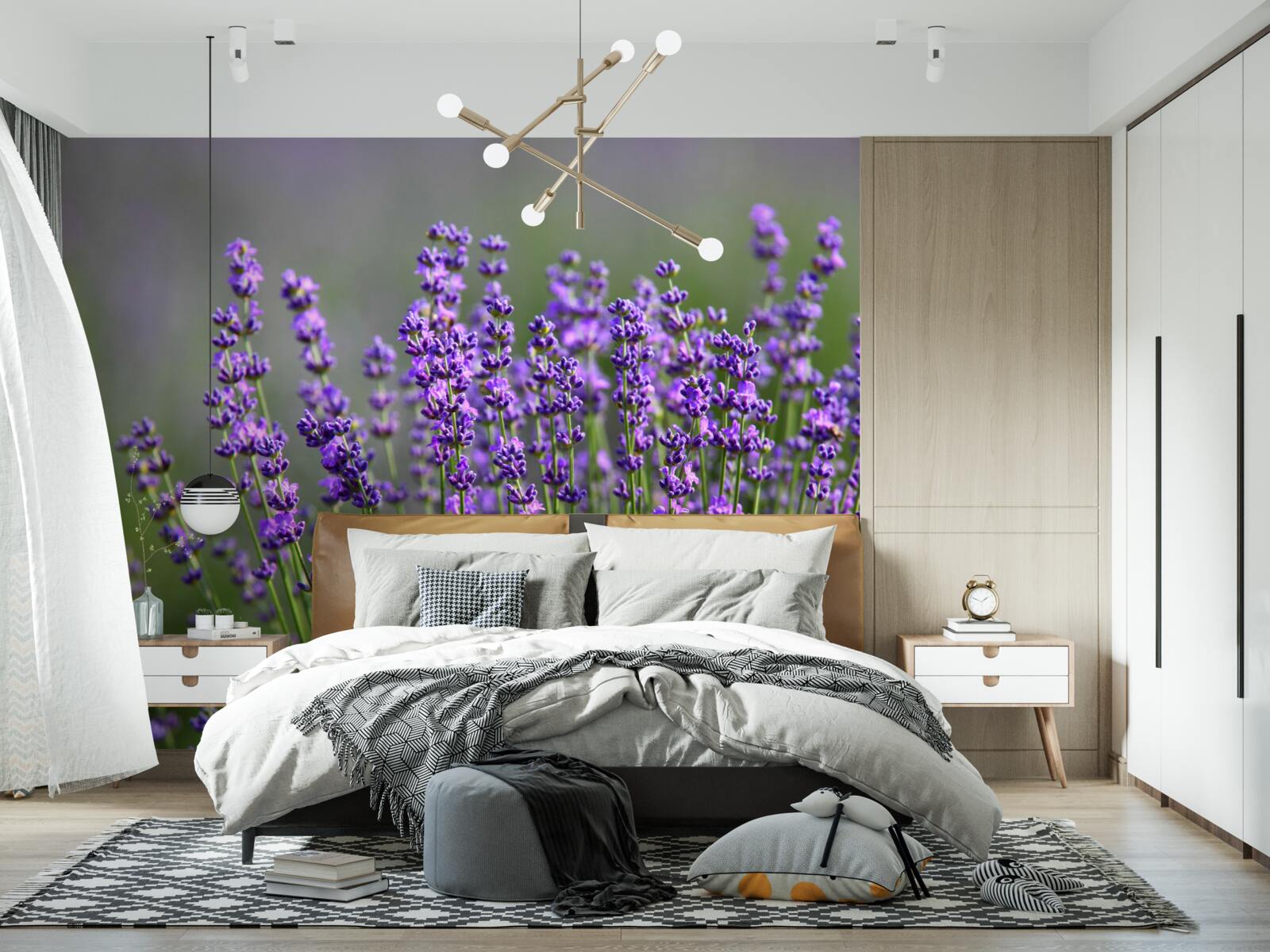 Fototapeten Lavendel-lila Farbe
