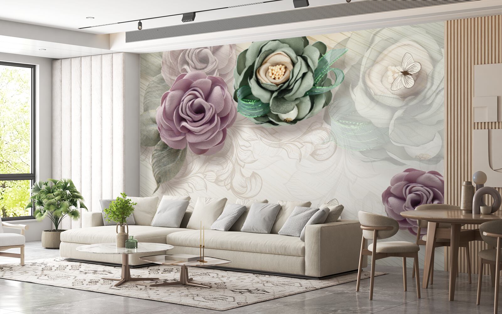 Fototapeten Einzigartige malerische Gemälde von Rosen