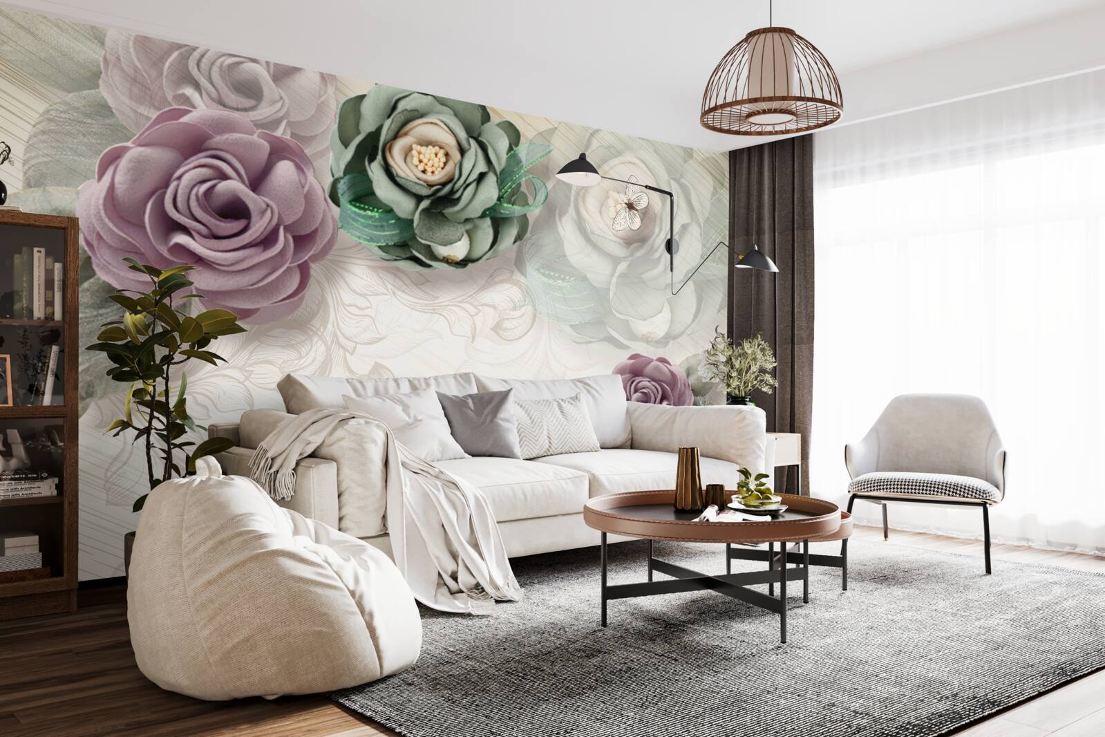 Fototapeten Einzigartige malerische Gemälde von Rosen