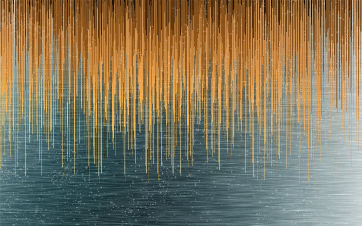 Fototapeten Weidenzweige im Herbst -Outfit über der Wasseroberfläche