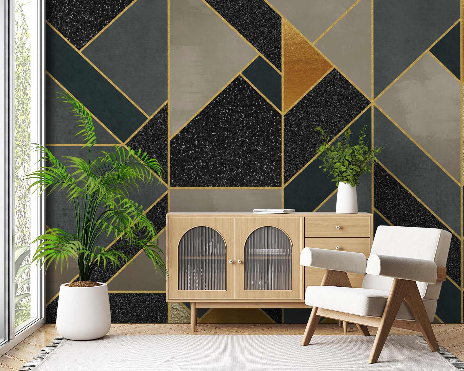 Fototapeten Mosaiken in dunklen Farben