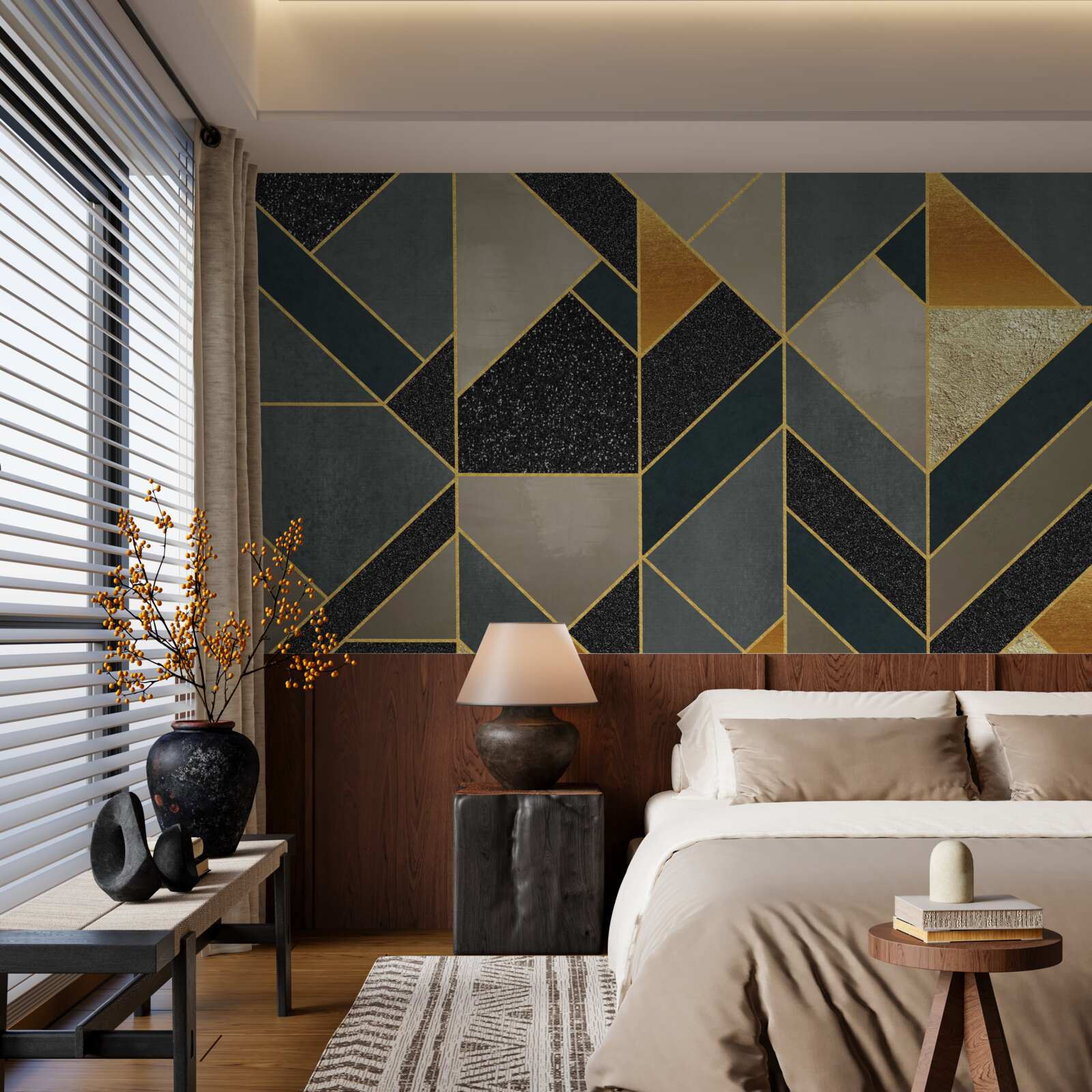 Fototapeten Mosaiken in dunklen Farben