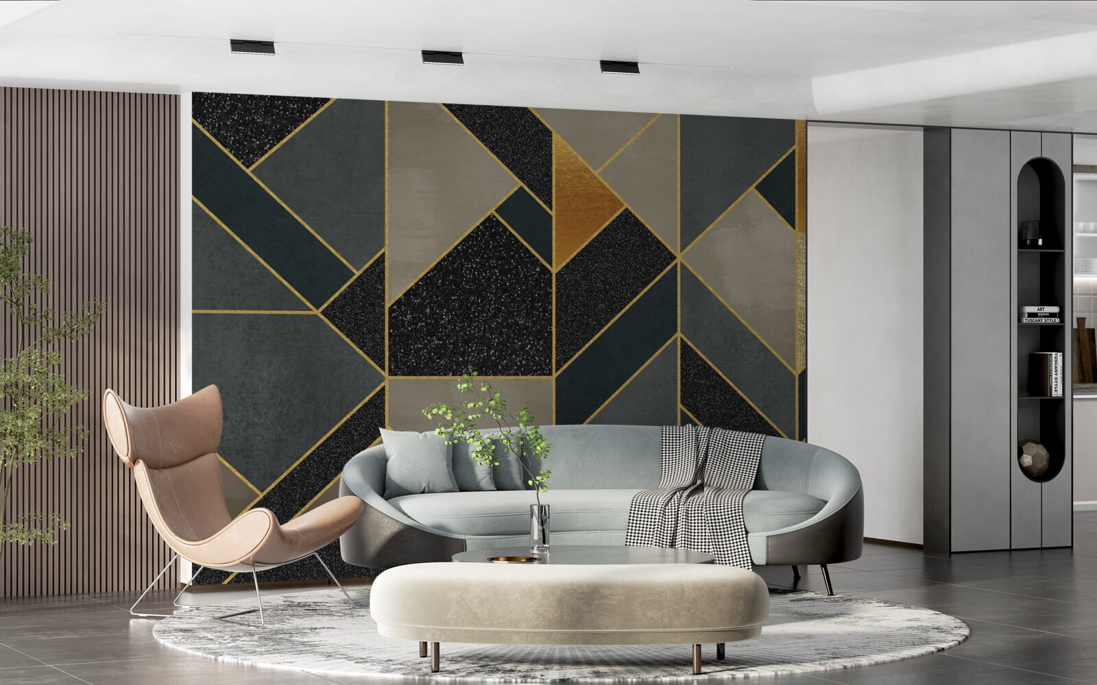 Fototapeten Mosaiken in dunklen Farben
