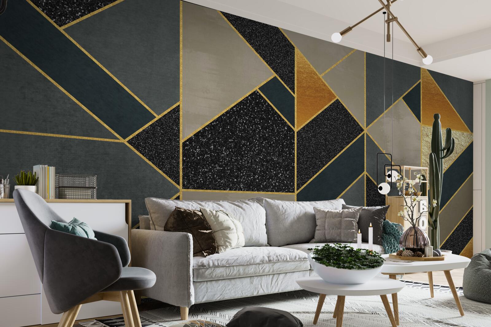 Fototapeten Mosaiken in dunklen Farben
