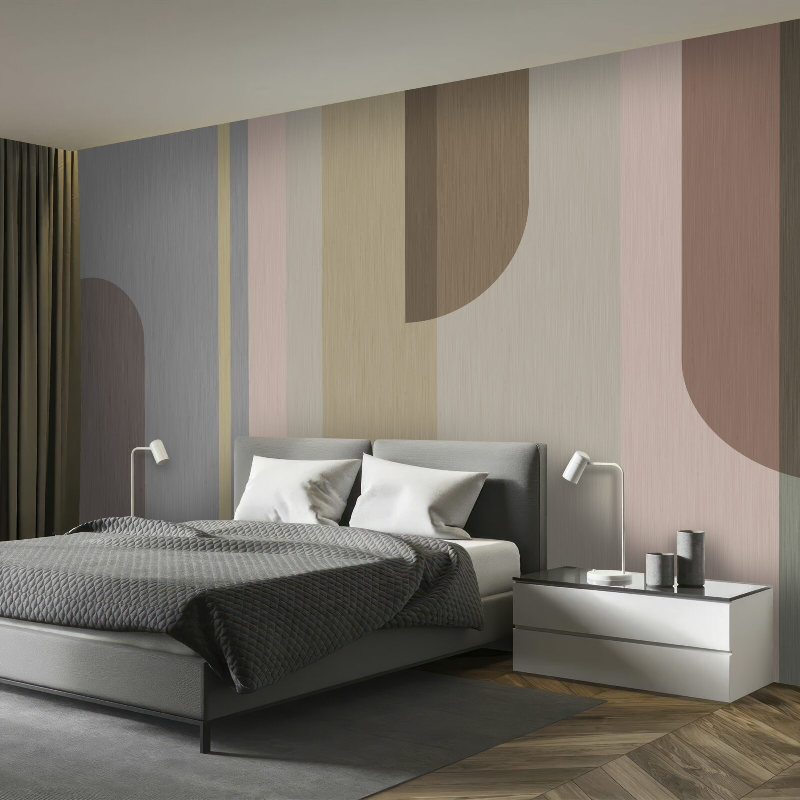 Fototapeten Bögen in vertikaler Orientierung, in Pastellfarben gemalt