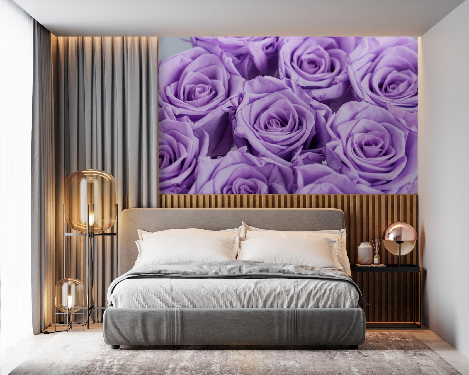 Fototapeten Zusammensetzung von Amethystrosen