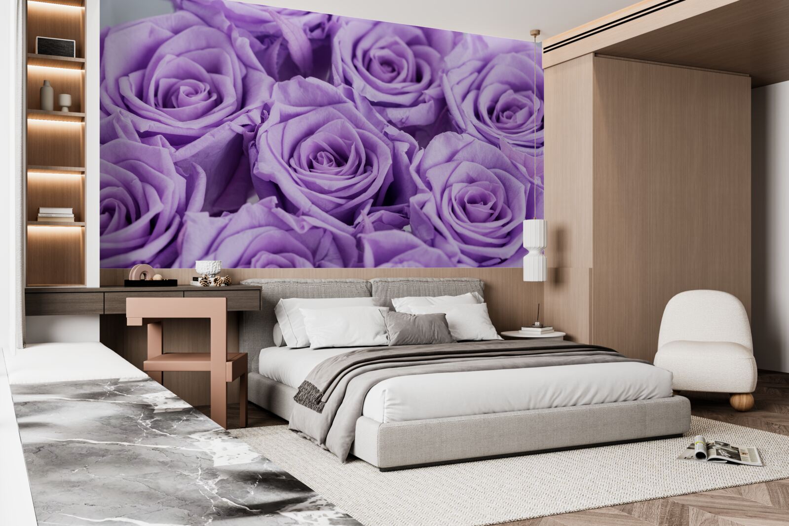 Fototapeten Zusammensetzung von Amethystrosen