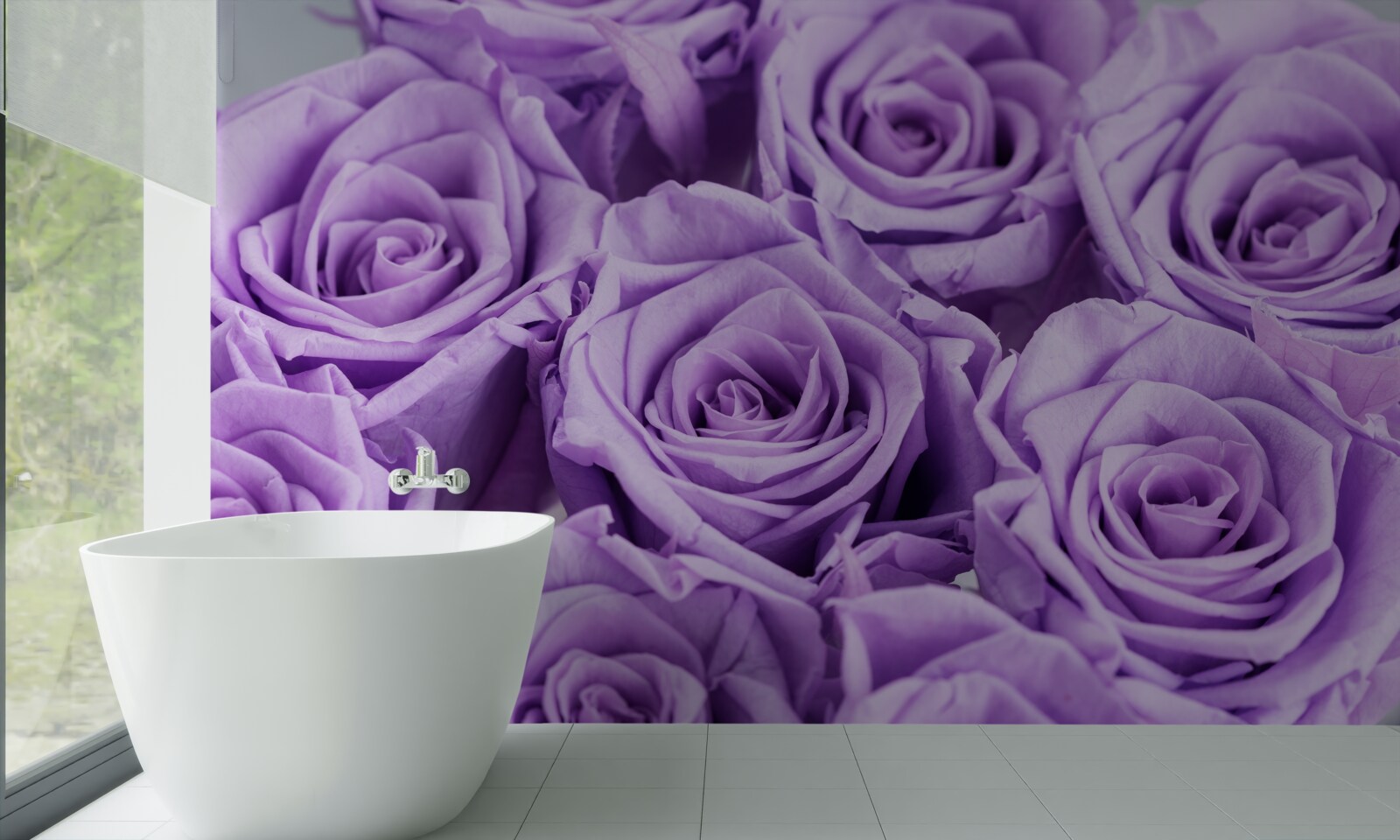Fototapeten Zusammensetzung von Amethystrosen