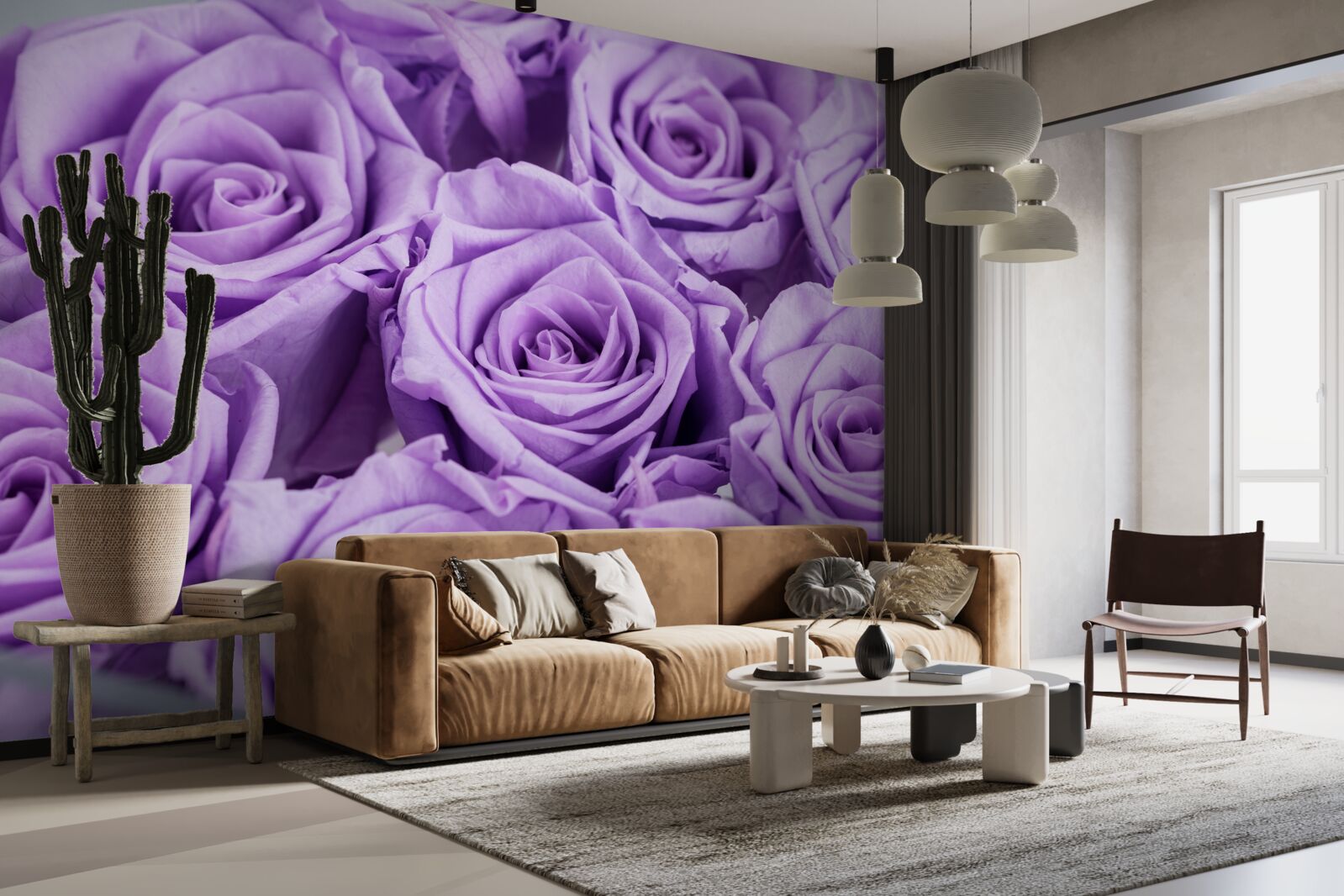 Fototapeten Zusammensetzung von Amethystrosen
