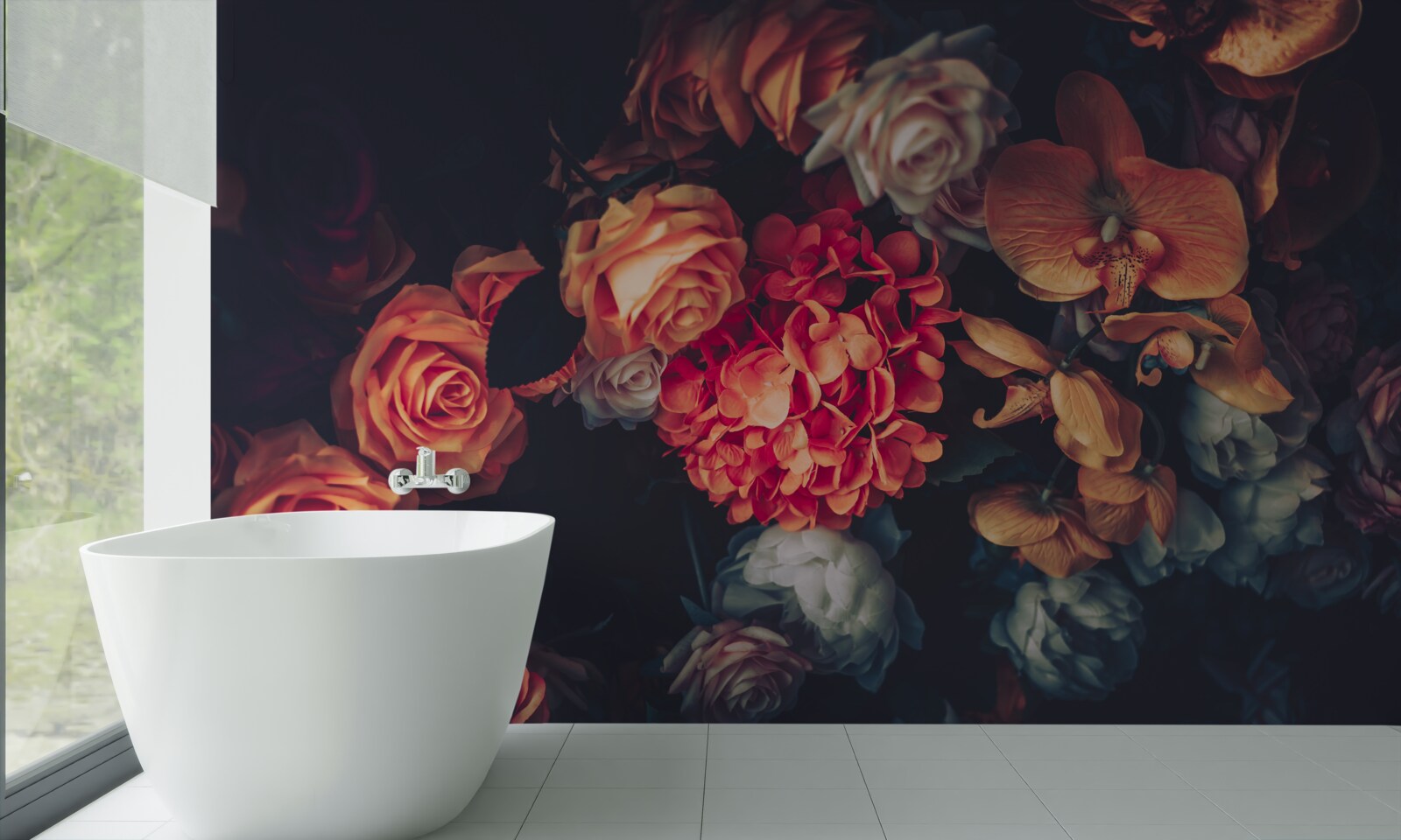 Fototapeten Ein Blumenstrauß Vintage -Herbstblumen