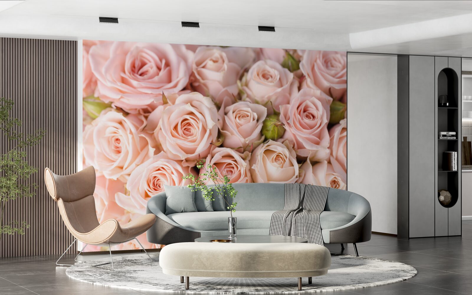 Fototapeten weiche rosa Rosenknospen