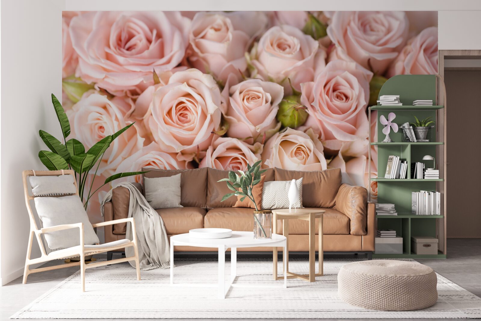 Fototapeten weiche rosa Rosenknospen