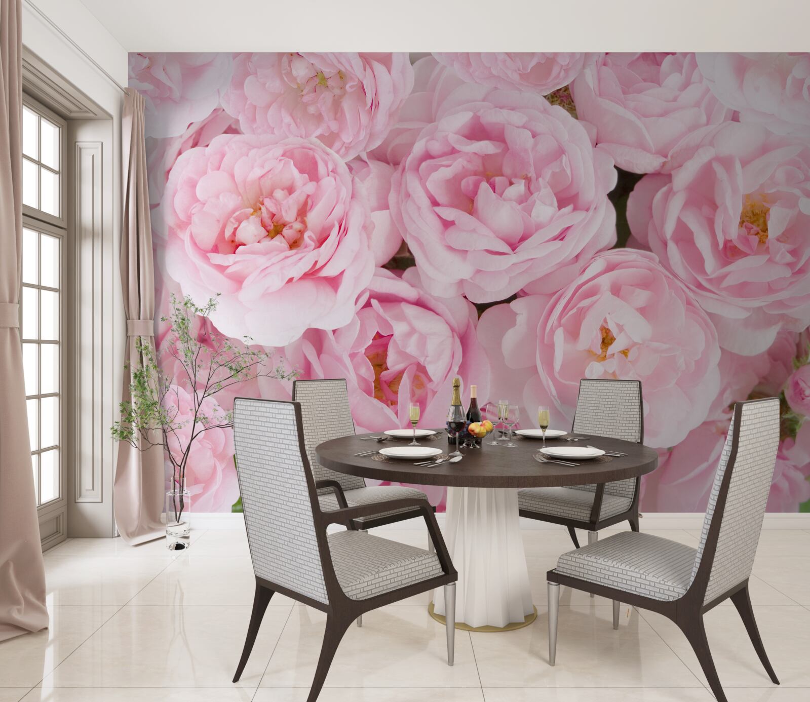 Fototapeten Tea Rose mit einem zarten rosa Farbton