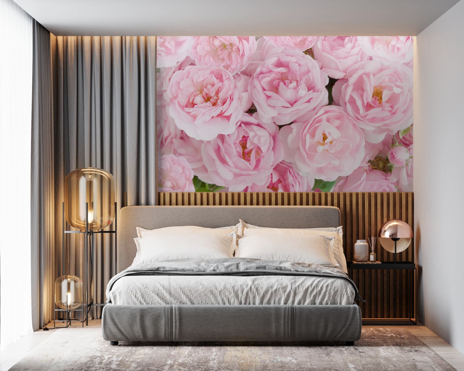 Fototapeten Tea Rose mit einem zarten rosa Farbton