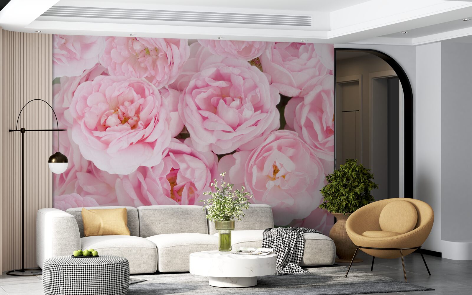 Fototapeten Tea Rose mit einem zarten rosa Farbton