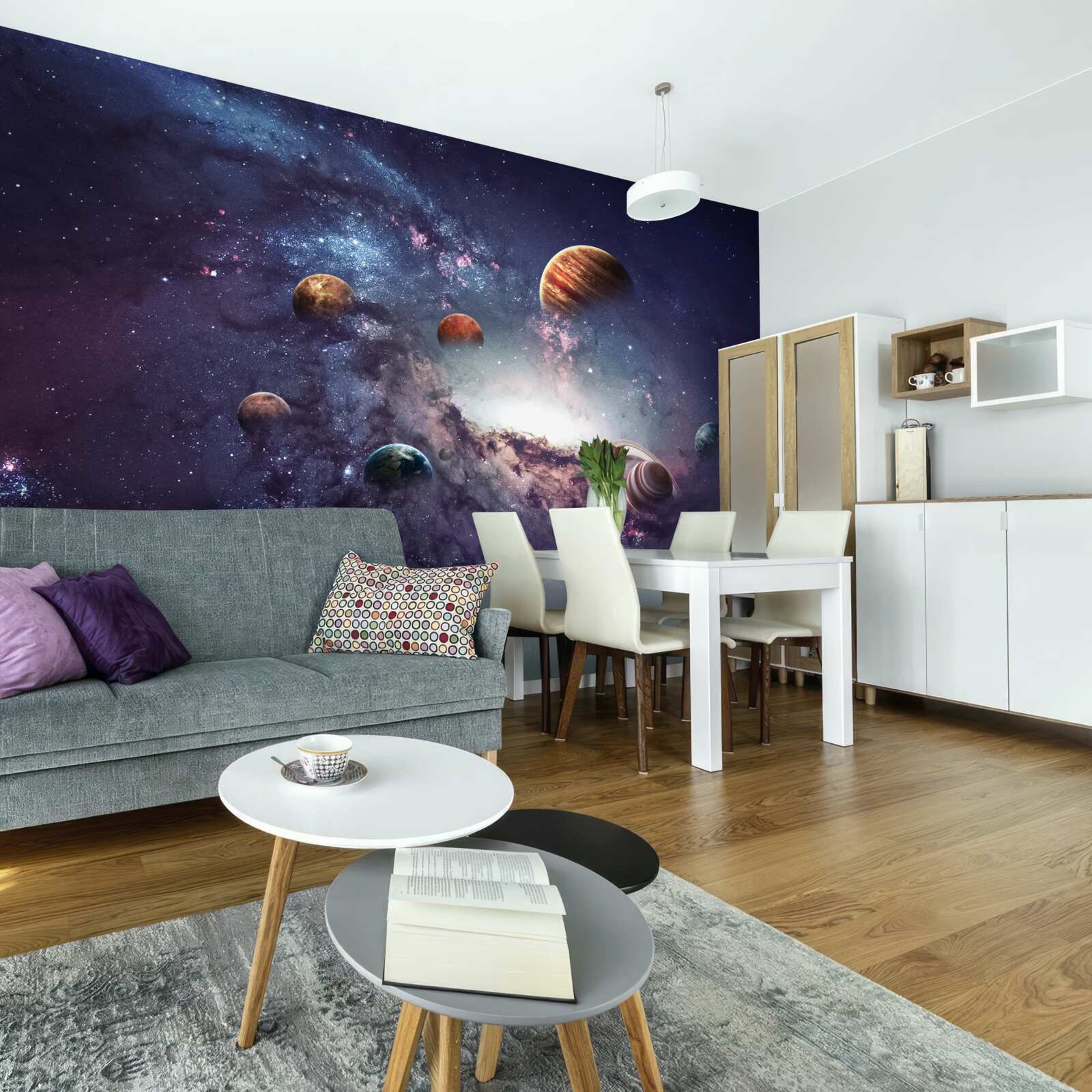 Fototapeten Planetengrößen in der Galaxie