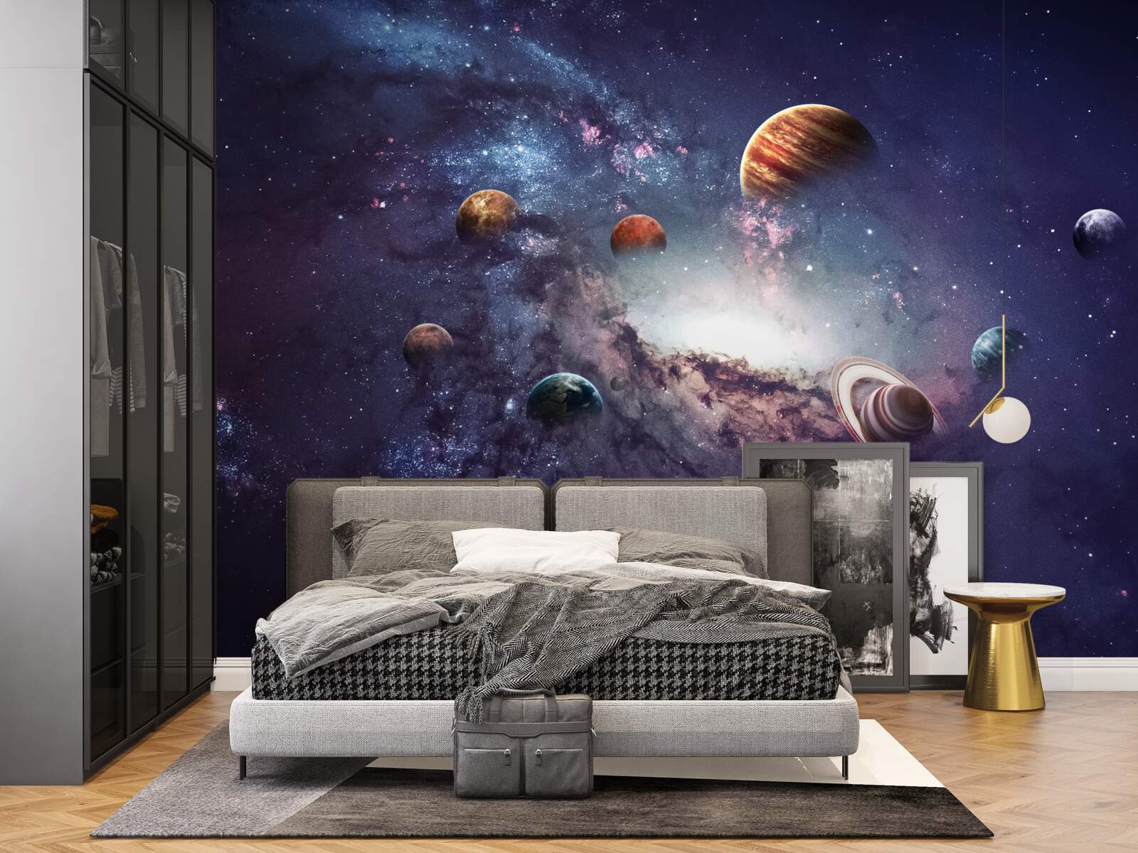Fototapeten Planetengrößen in der Galaxie