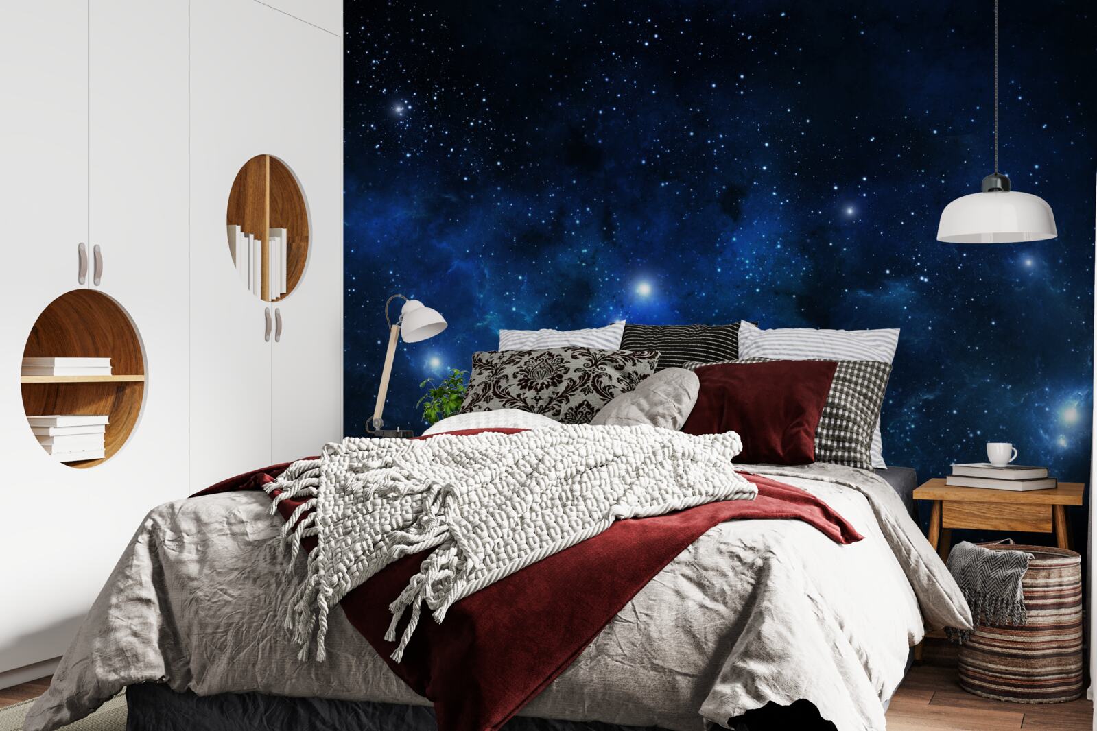 Fototapeten Der Raum flackert mit Galaxien