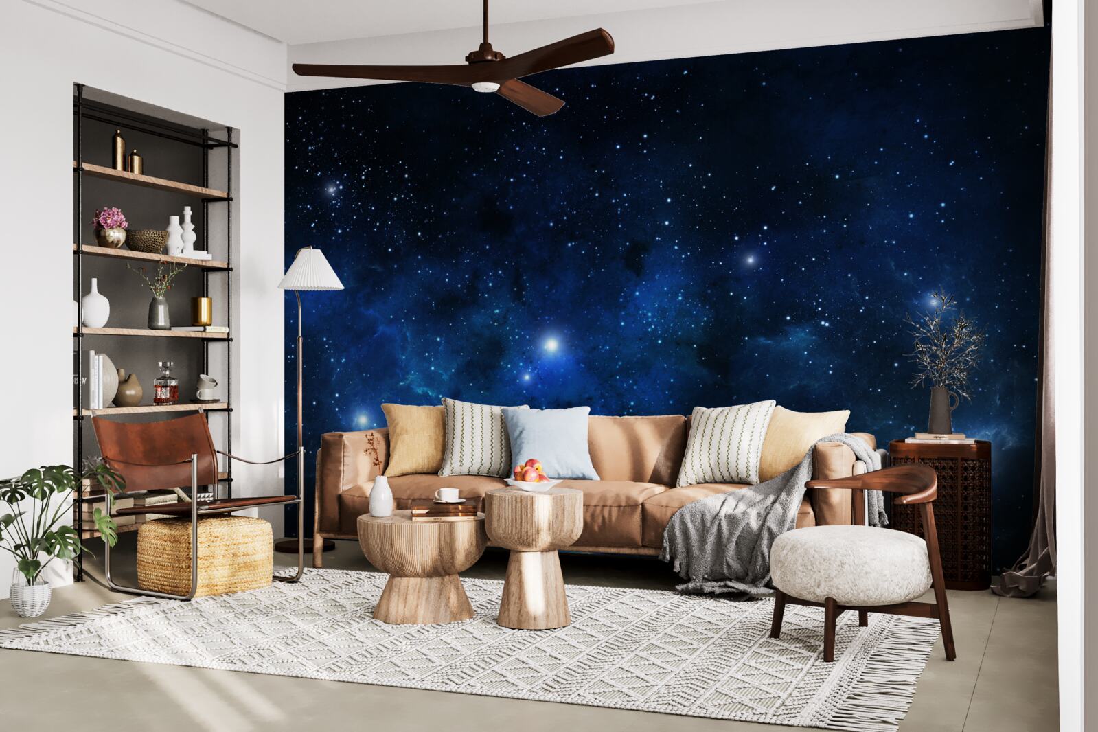 Fototapeten Der Raum flackert mit Galaxien