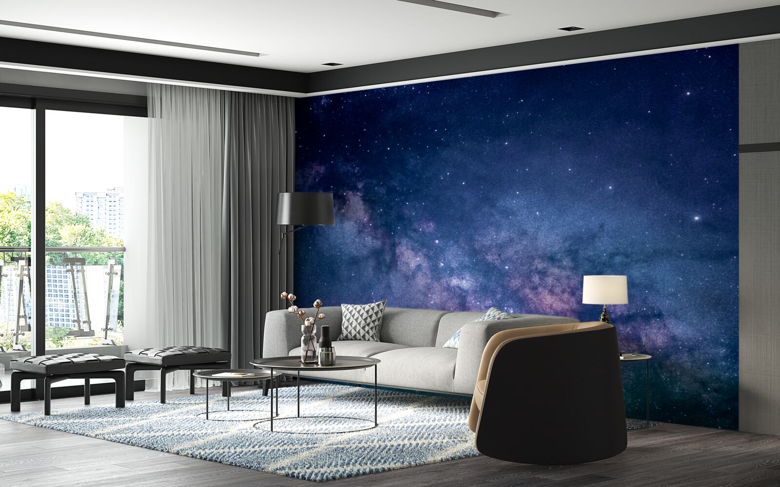 Fototapeten Himmlische Galaxienmilchweg