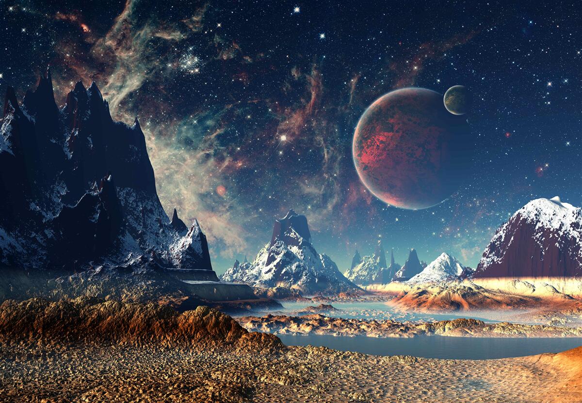 Fototapeten Die Oberfläche des Planeten ist fantastisch
