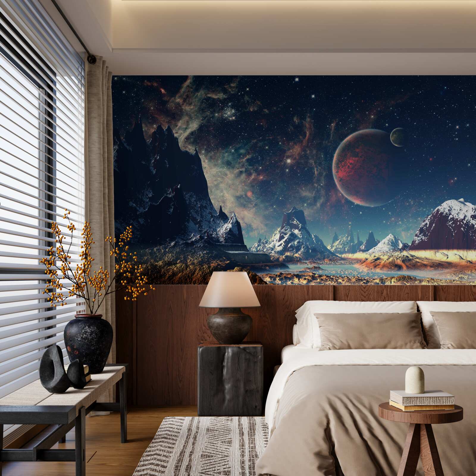 Fototapeten Die Oberfläche des Planeten ist fantastisch