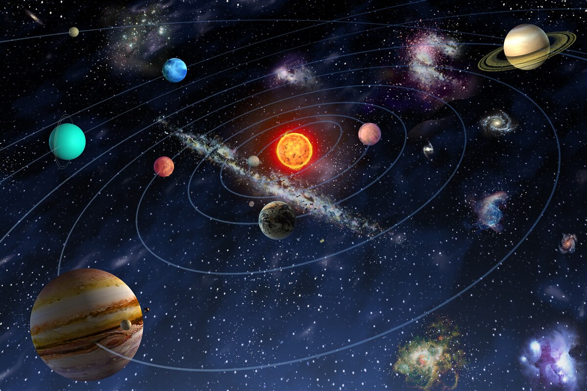 Fototapeten Planetweg des galaktischen Raums