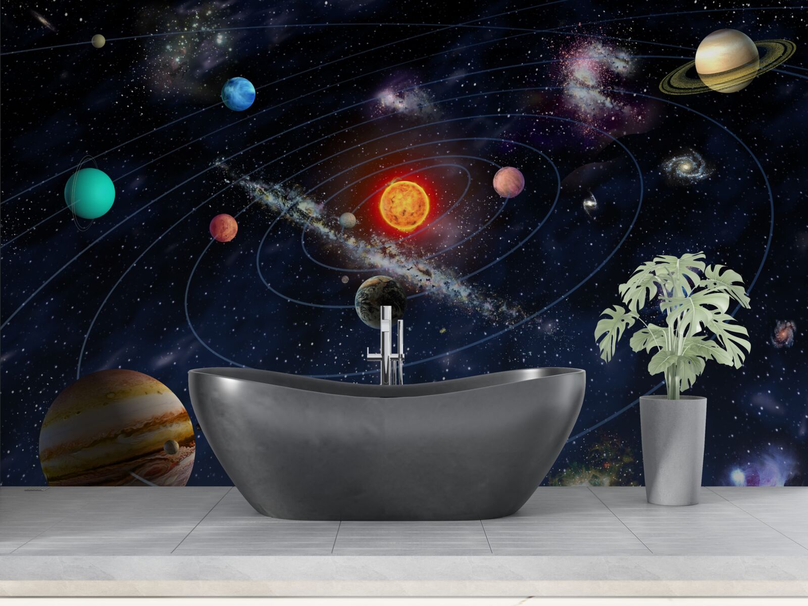 Fototapeten Planetweg des galaktischen Raums