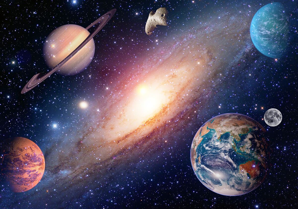 Fototapeten Planetensystem in der Galaxie