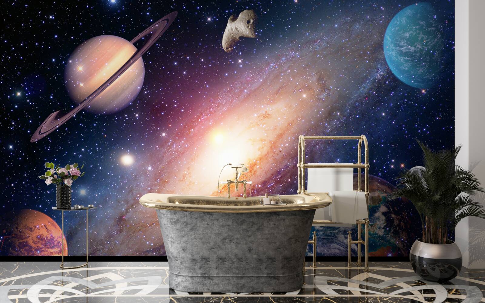 Fototapeten Planetensystem in der Galaxie