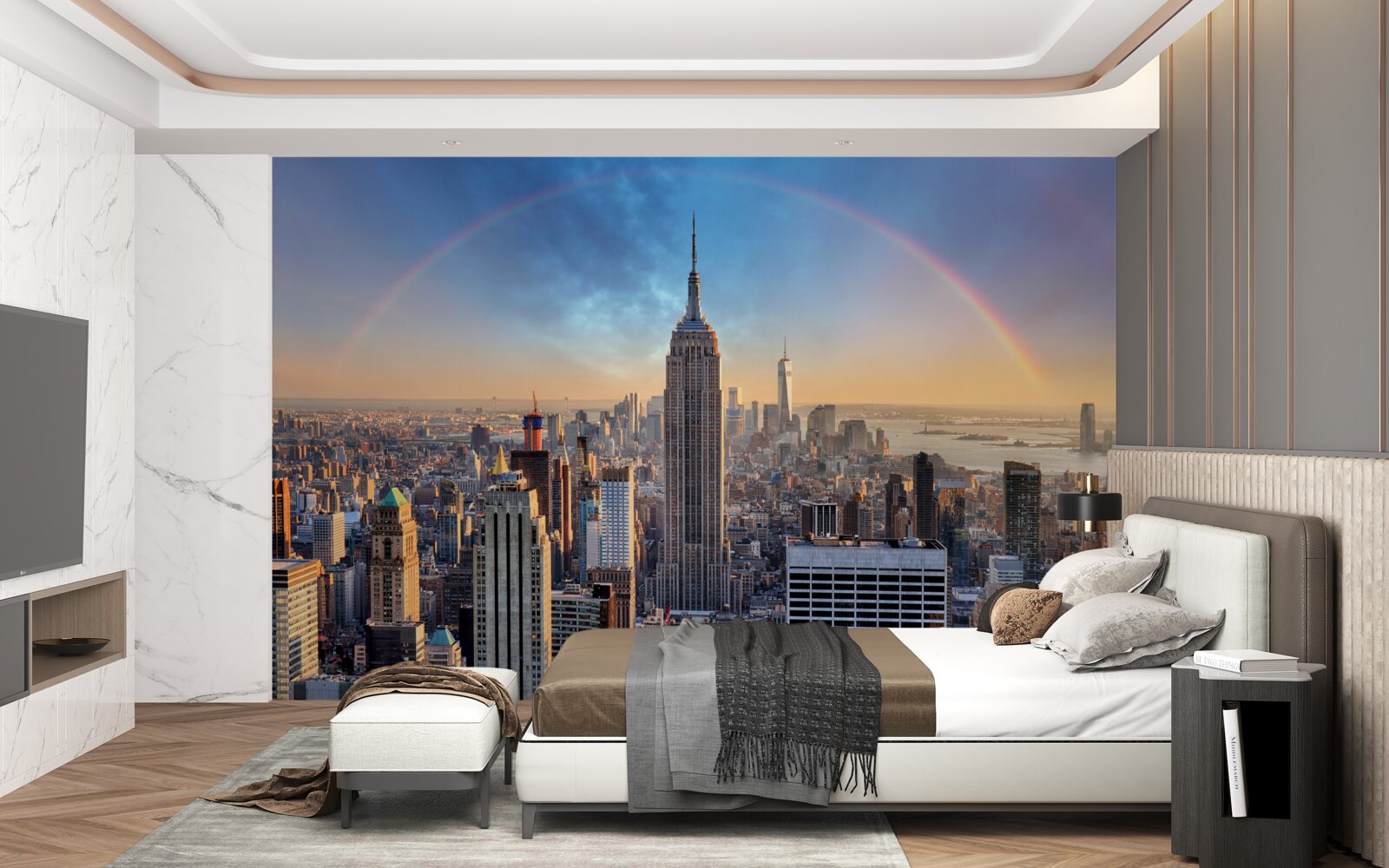 Fototapeten New York unter dem Regenbogen
