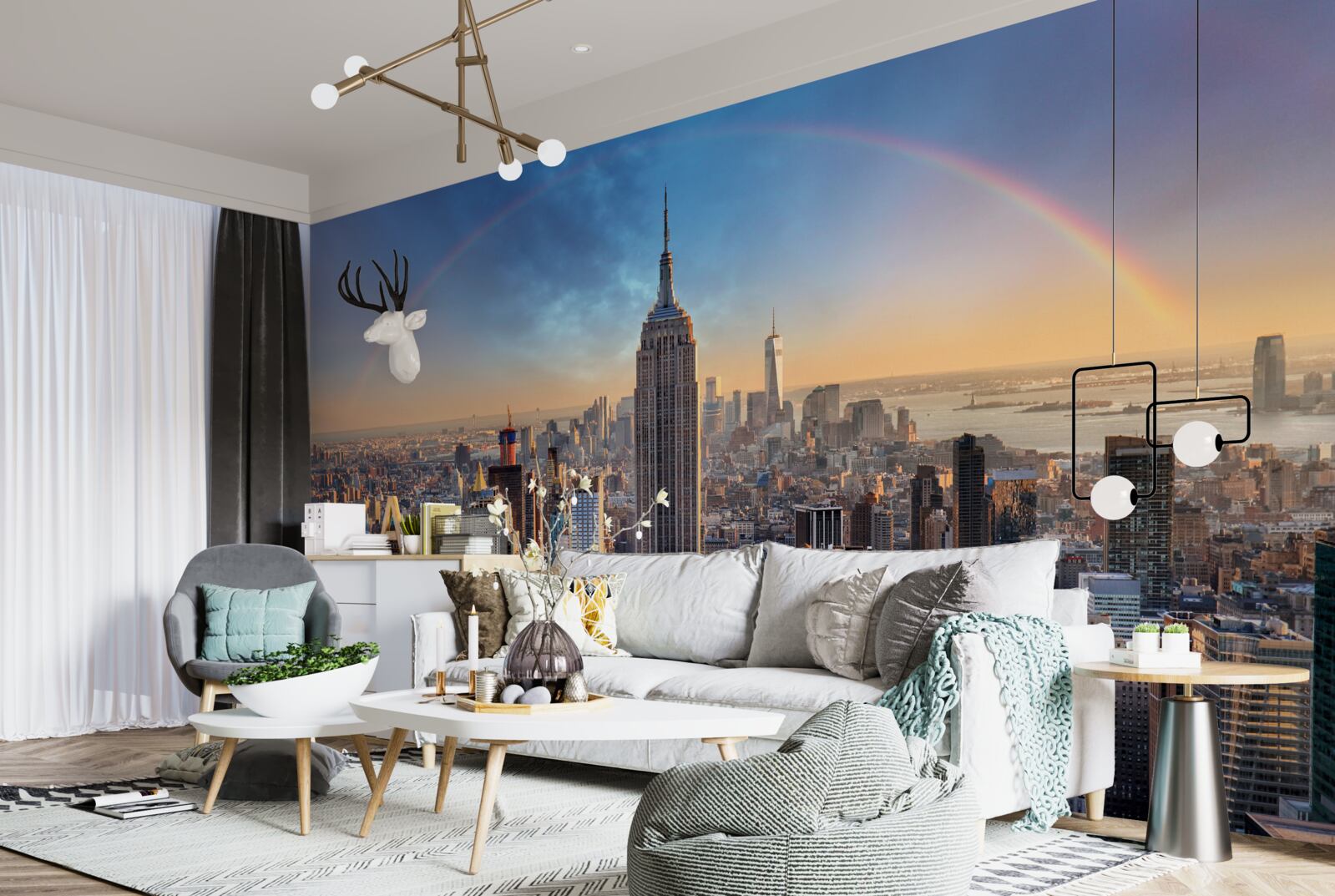 Fototapeten New York unter dem Regenbogen