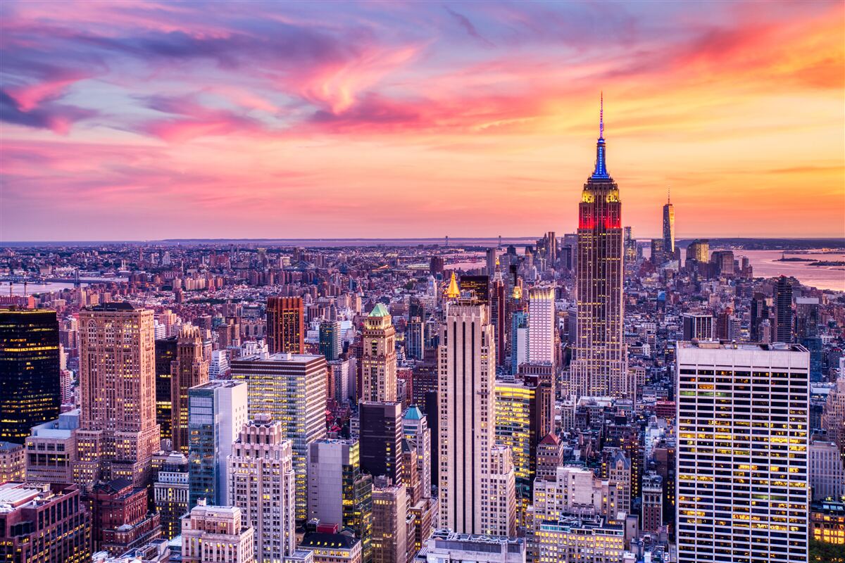 Fototapeten Sonnenaufgang in New York