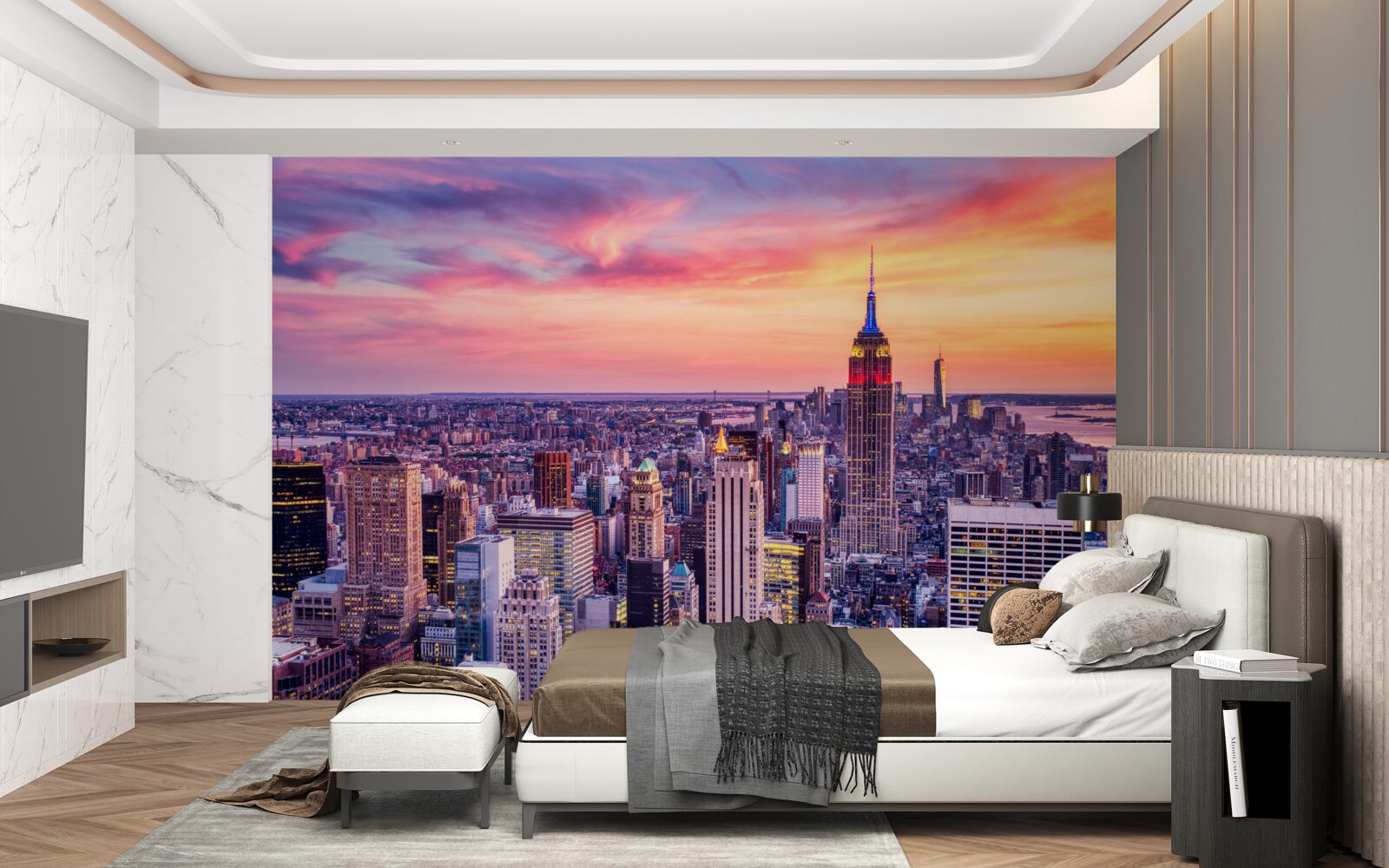 Fototapeten Sonnenaufgang in New York