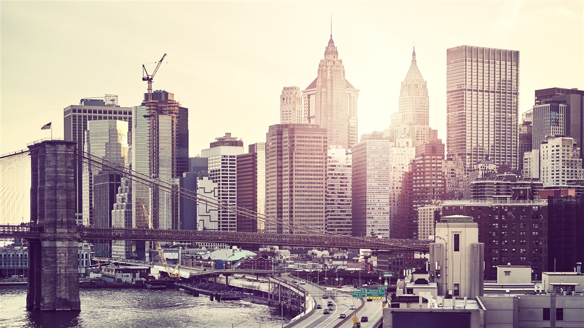 Fototapeten Highlight Panorama von Manhattan