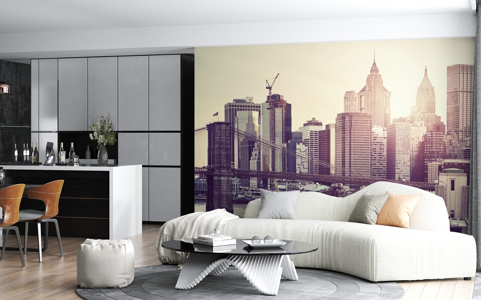 Fototapeten Highlight Panorama von Manhattan